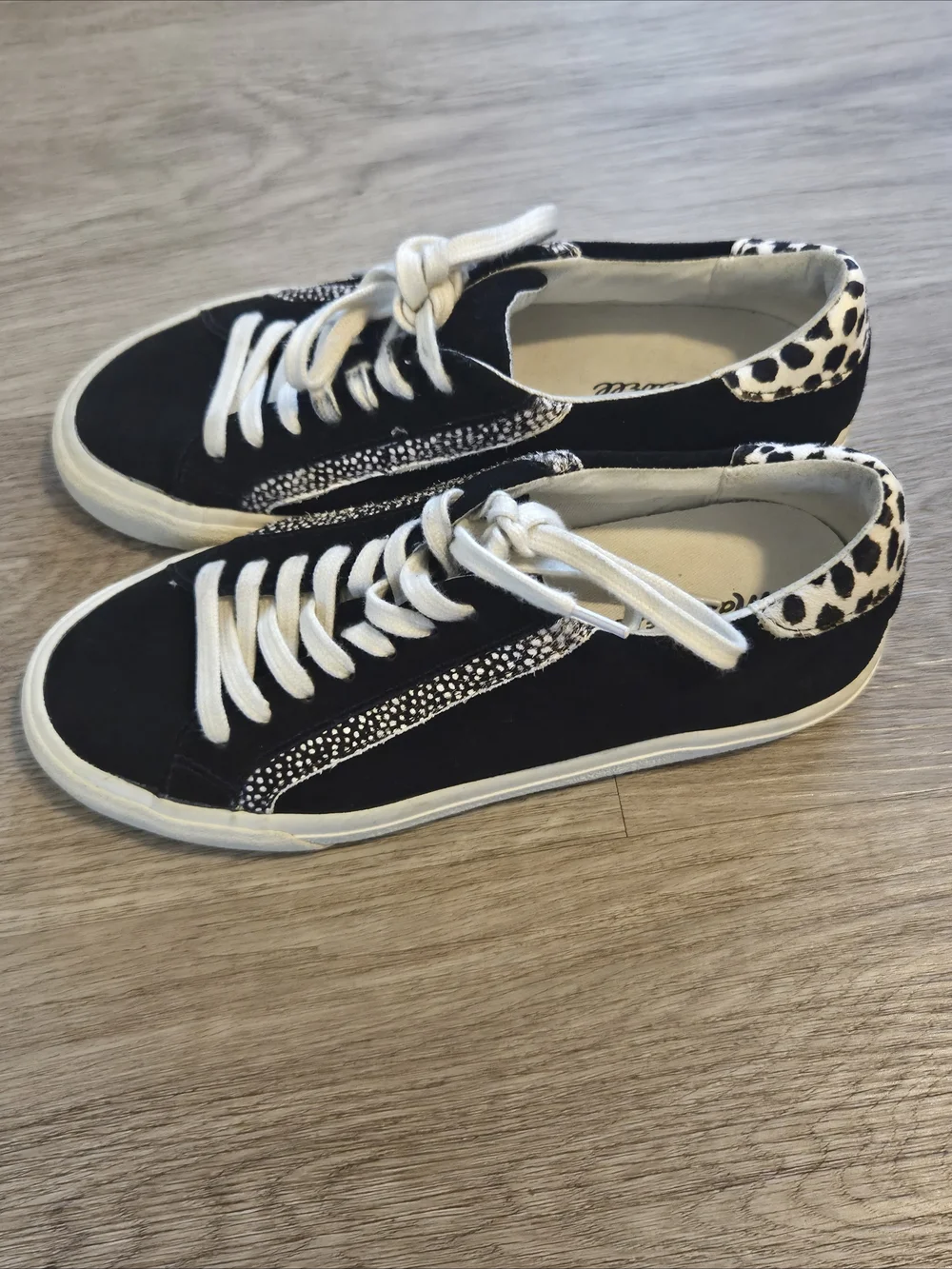 Madewell Black Suede Sneakers with White Soles